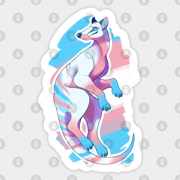 Trans Thylacine Sticker by candychameleon